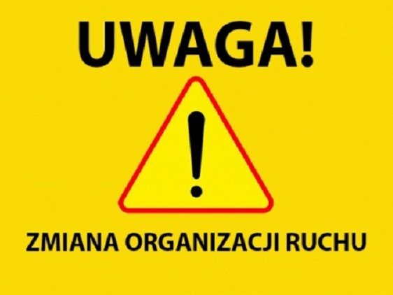 znak ostrzegawczy zmiana organizacji ruchu