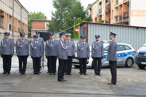 Złożenie meldunku Zastępcy Komendanta Wojewódzkiego Policji w Rzeszowie insp. Pawłowi Filipek.