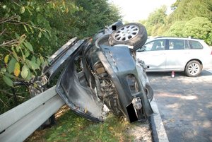 zdjęcie z wypadku drogowego w Wielopolu Skrzyńskim
