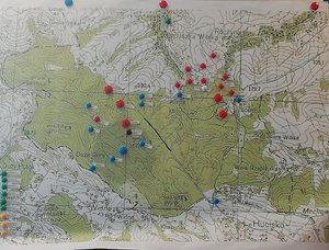 Mapa obszaru działań na terenie kompleksu leśnego Łopuszka Wielka