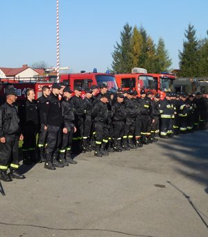 Straż Pożarna na terenie działań w Łopuszce Wielkiej