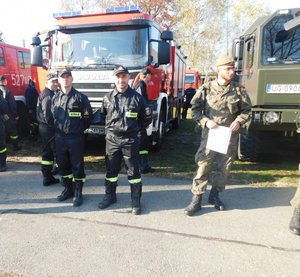 Straż Pożarna oraz WOT na terenie działań w Łopuszce Wielkiej