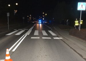 Miejsce wypadku drogowego w Szówsku