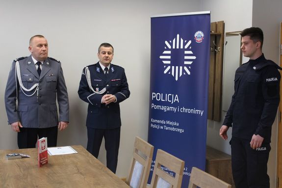 Nowy funkcjonariusz w szeregach tarnobrzeskich policjantów.