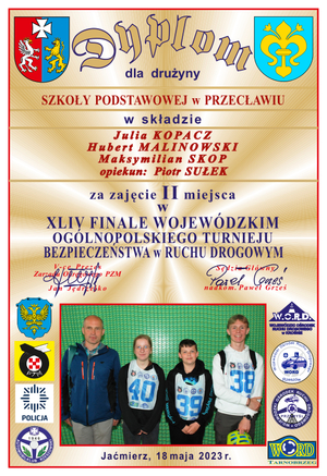 Zwycięzcy turnieju Wojewódzkiego Turnieju Bezpieczeństwa w Ruchu Drogowym.